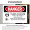 Signmission Radiation & Laser Sign, 7 in H x 10 in W, Vinyl Decal, Rectangle OS-2PACK-DS-D-710-L-1419 - alternate 7
